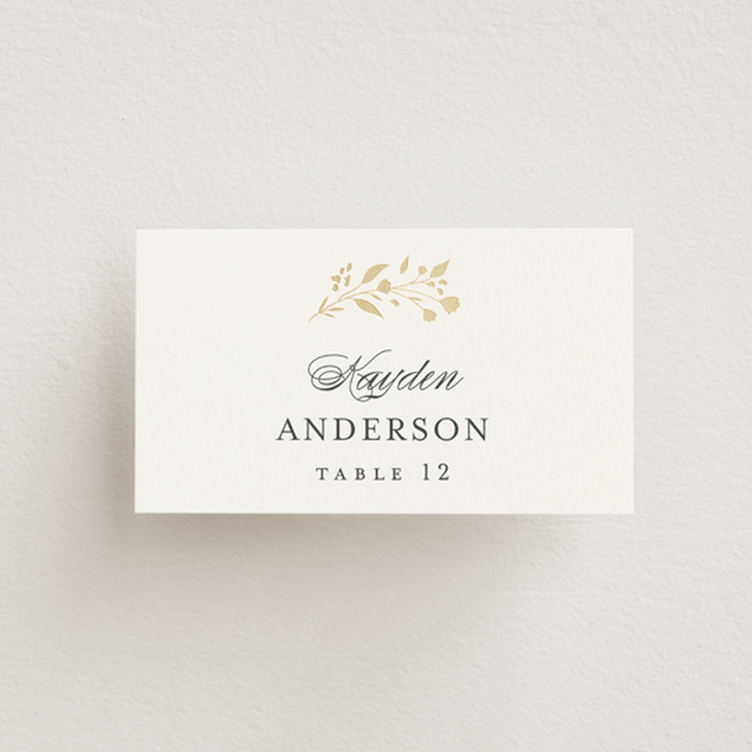"Embrace" - Place Cards in Cloudy by Jennifer Postorino - Front with Free Guest Printing