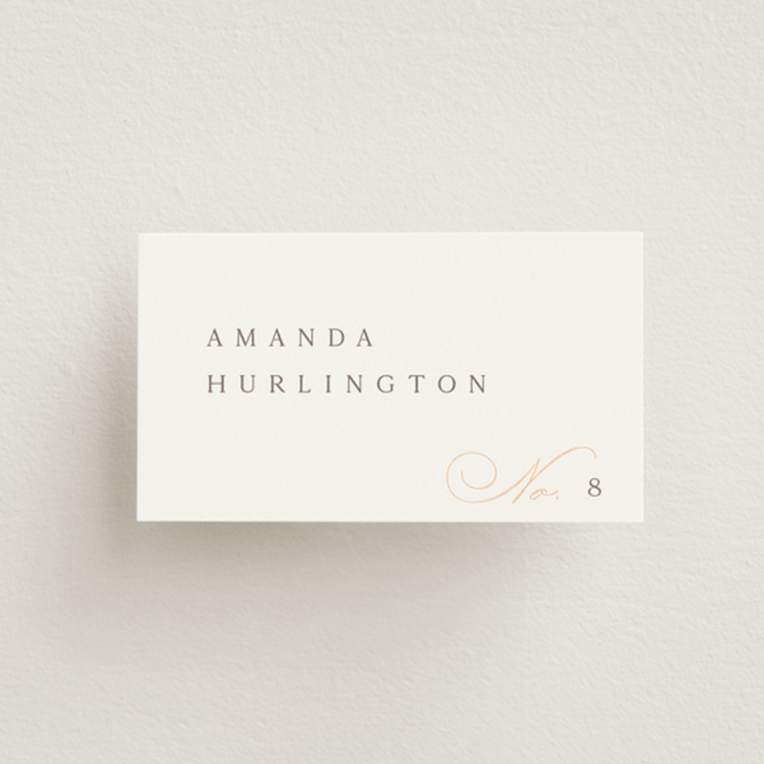 "Eternal" - Place Cards in Snow by Kaydi Bishop - Front with Free Guest Printing