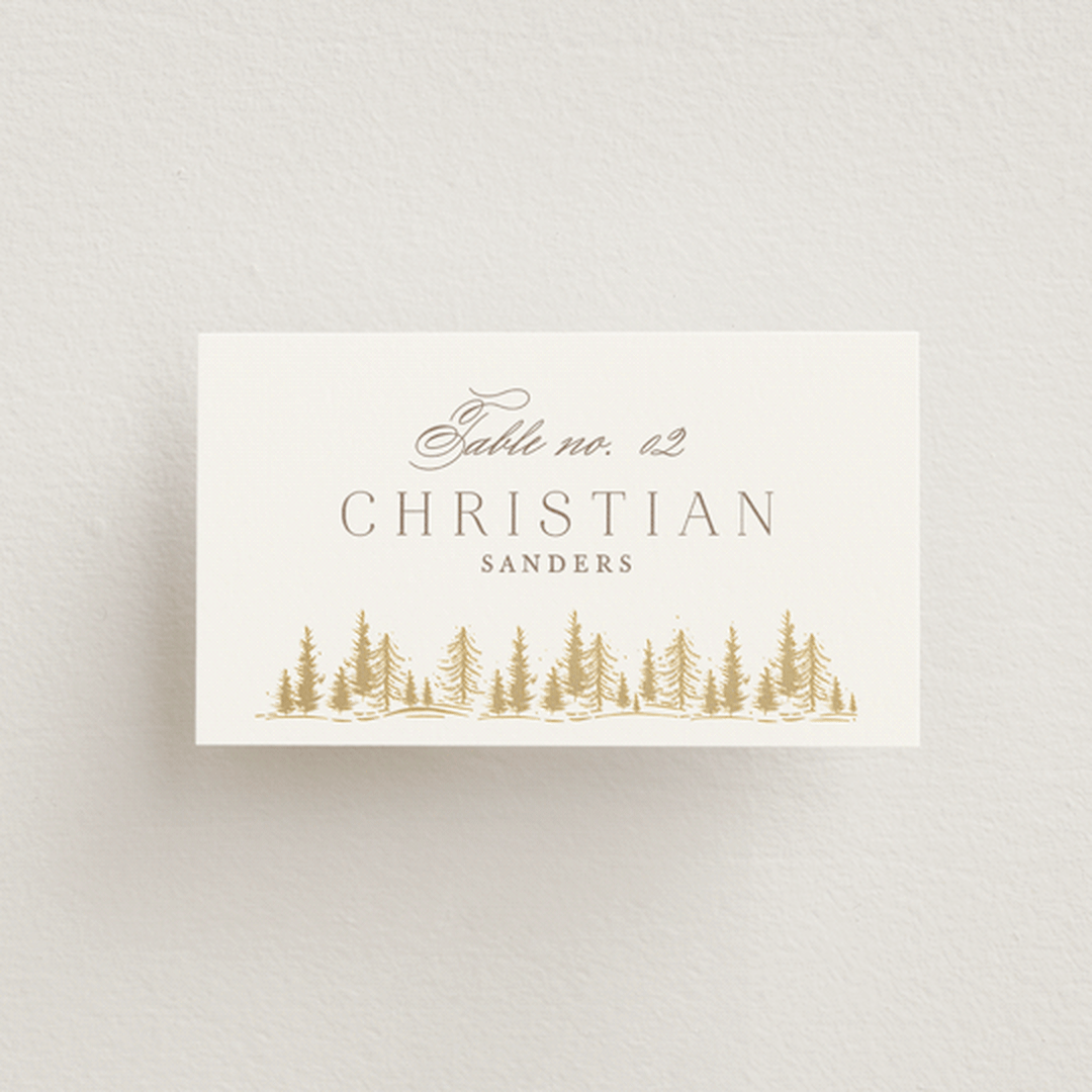 "Colorado" - Place Cards in Earth by Mansi Verma - Front with Free Guest Printing