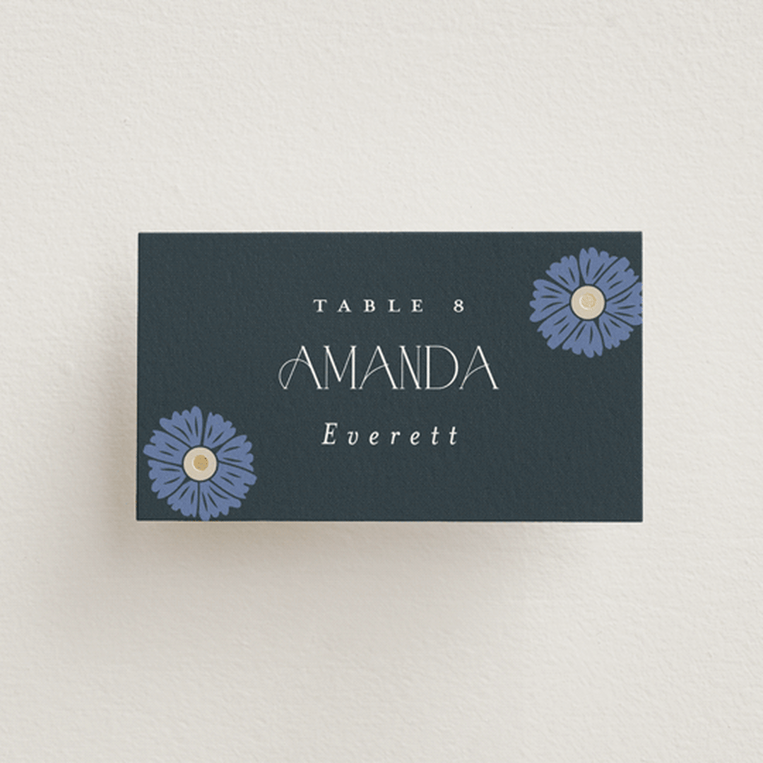 "Nouveau" - Place Cards in Lilac by Hudson meet Rose - Front with Free Guest Printing