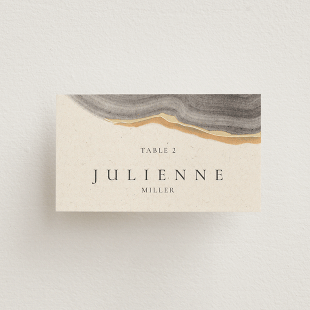 "Agate" - Place Cards in Gem by Sumak Studio - Front with Free Guest Printing