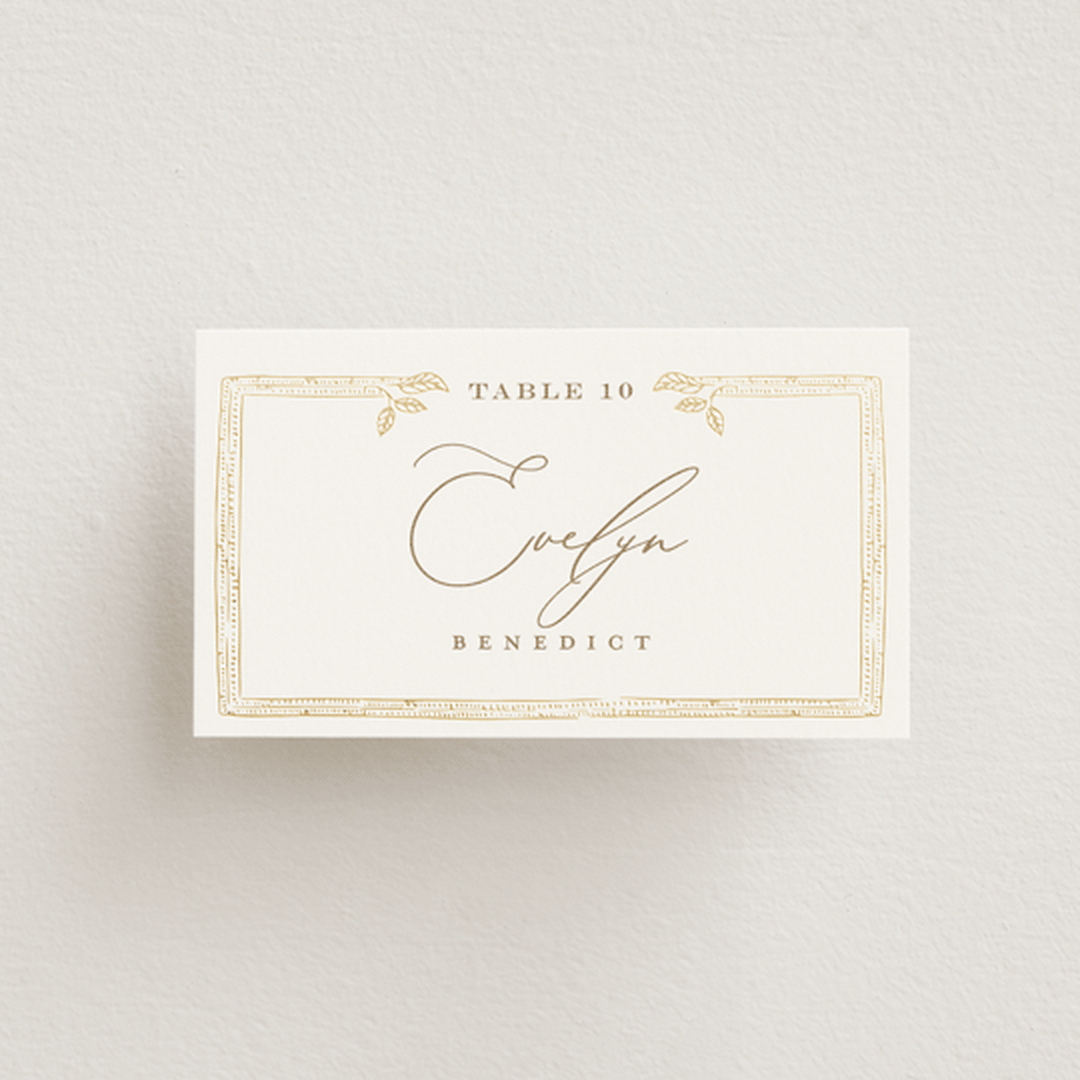 "Reflection" - Place Cards in Porcelain by Leah Bisch - Front with Free Guest Printing