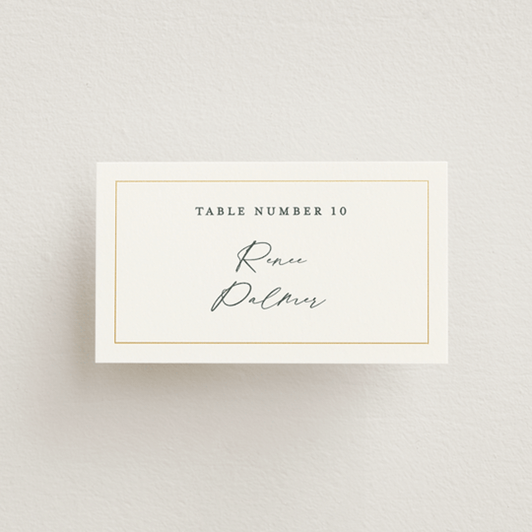 "Elegant Lillies" - Place Cards in Forest by Stacey Meacham - Front