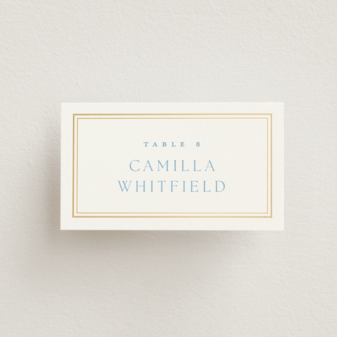 "storybook garden" - Place Cards in Bluebell by Kristie Kern - Front with Free Guest Printing