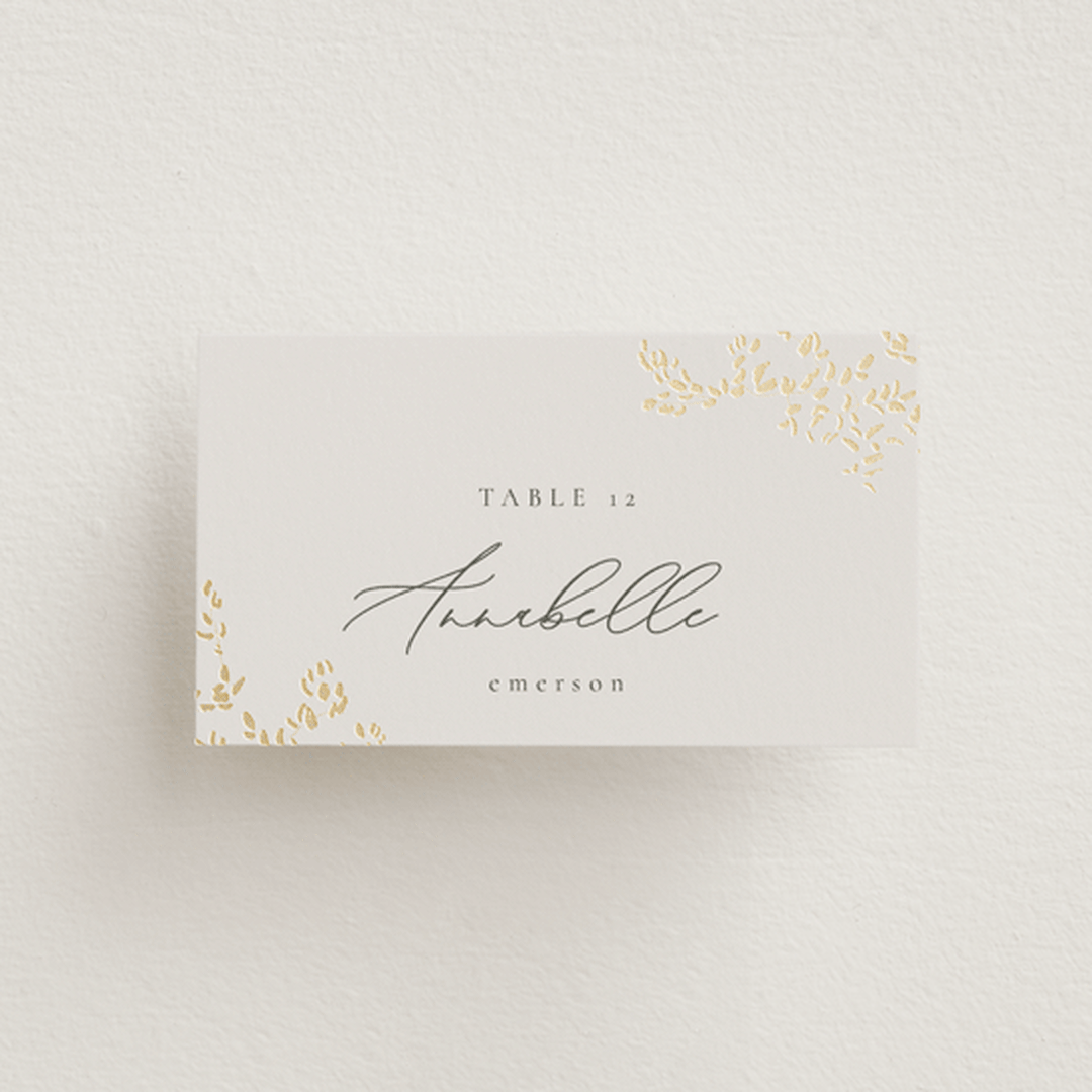 "forever and a day" - Place Cards in Luxe Neutral by Design Lotus - Front with Free Guest Printing