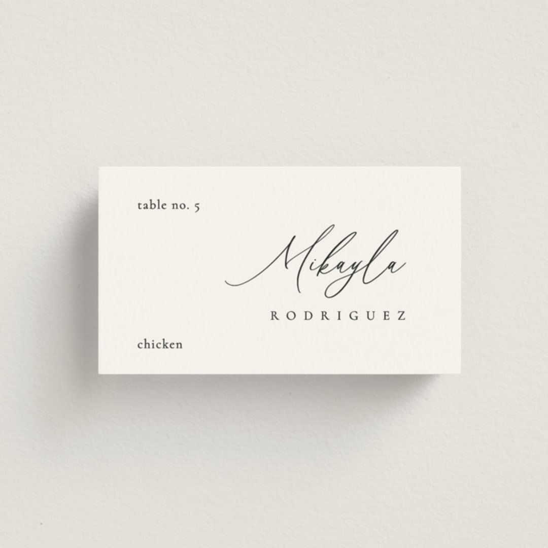 "Corner" - Place Cards - Chicken in Silk by Kelly Schmidt - Front