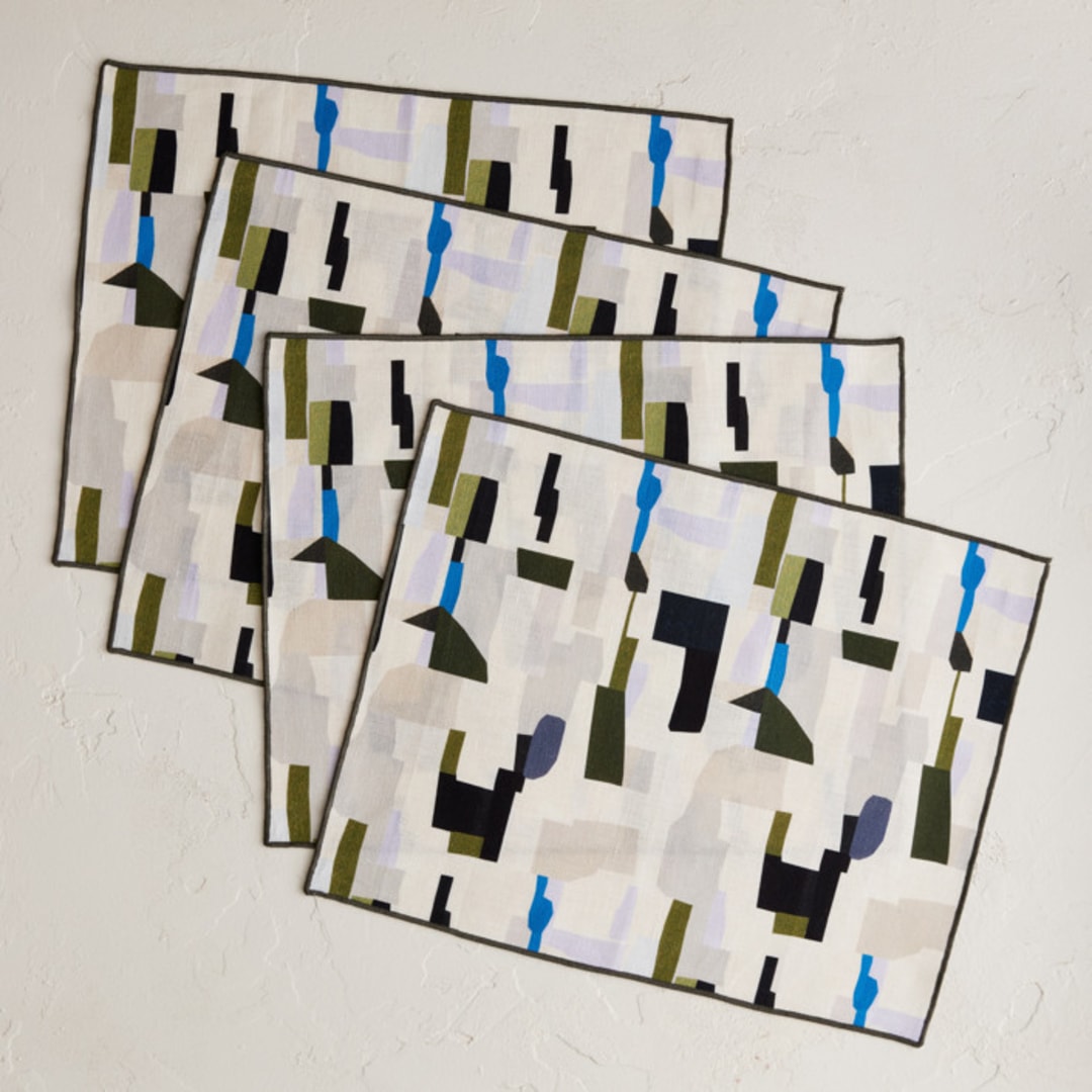 "Paper Tapestry" - Placemats in Day by Sumak Studio - Placemats, Set of 4
