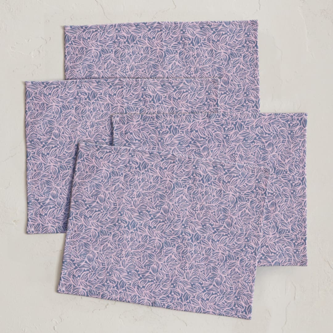 "Morning in the garden" - Placemats in Peony by Magdalena Kucova - Placemats, Set of 4