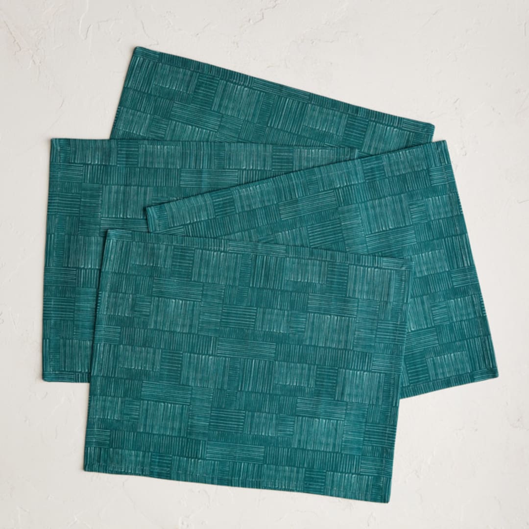 "Stick Stacked" - Placemats in Pine by Kelly Williams - Placemats, Set of 4