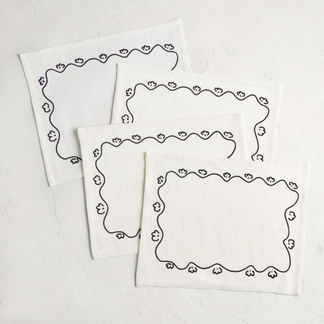 "All grown up" - Placemats in Cream by Inkblot Design - Placemats, Set of 4