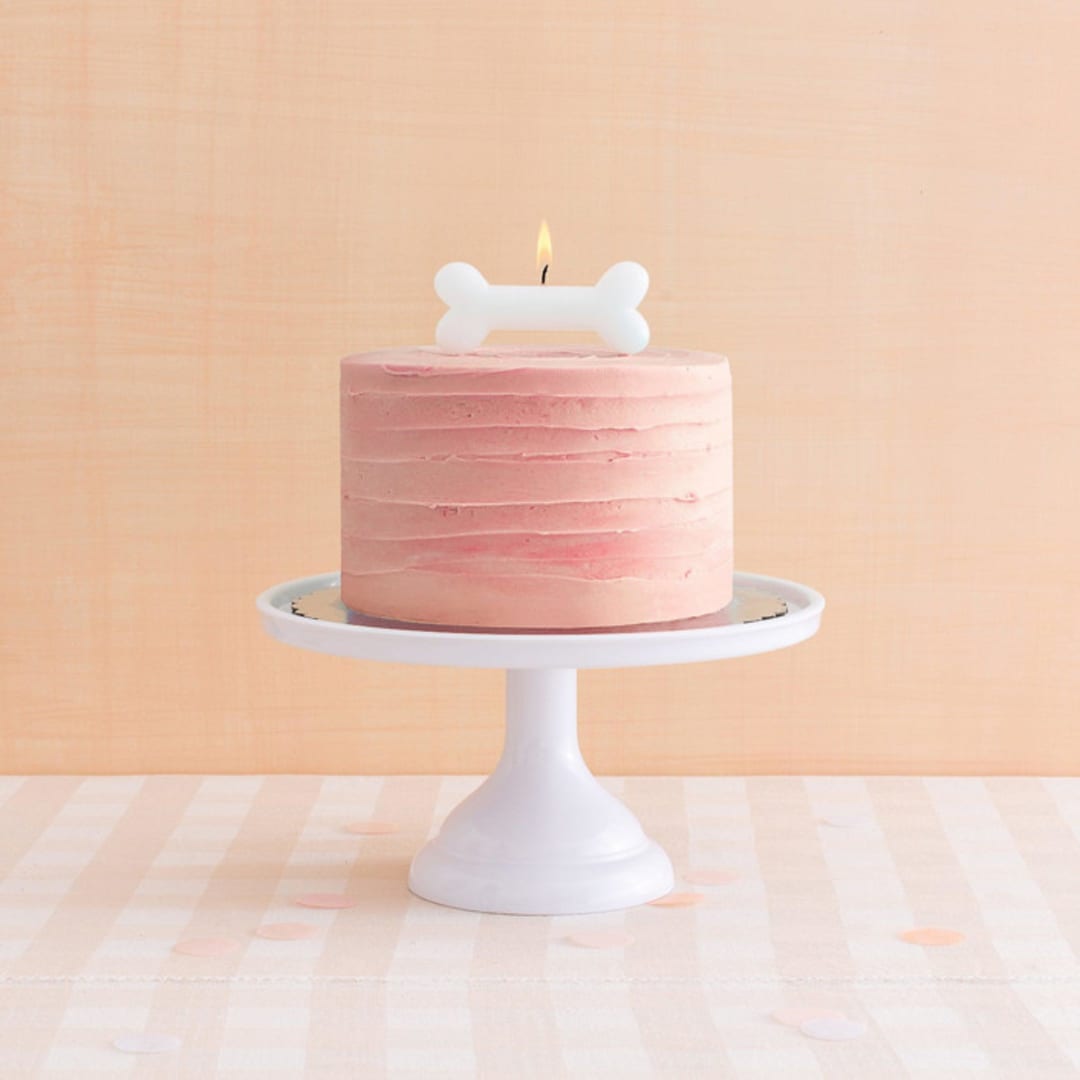 "Bow Wow Large Candle" - Party Candles in white by Jollity and Co