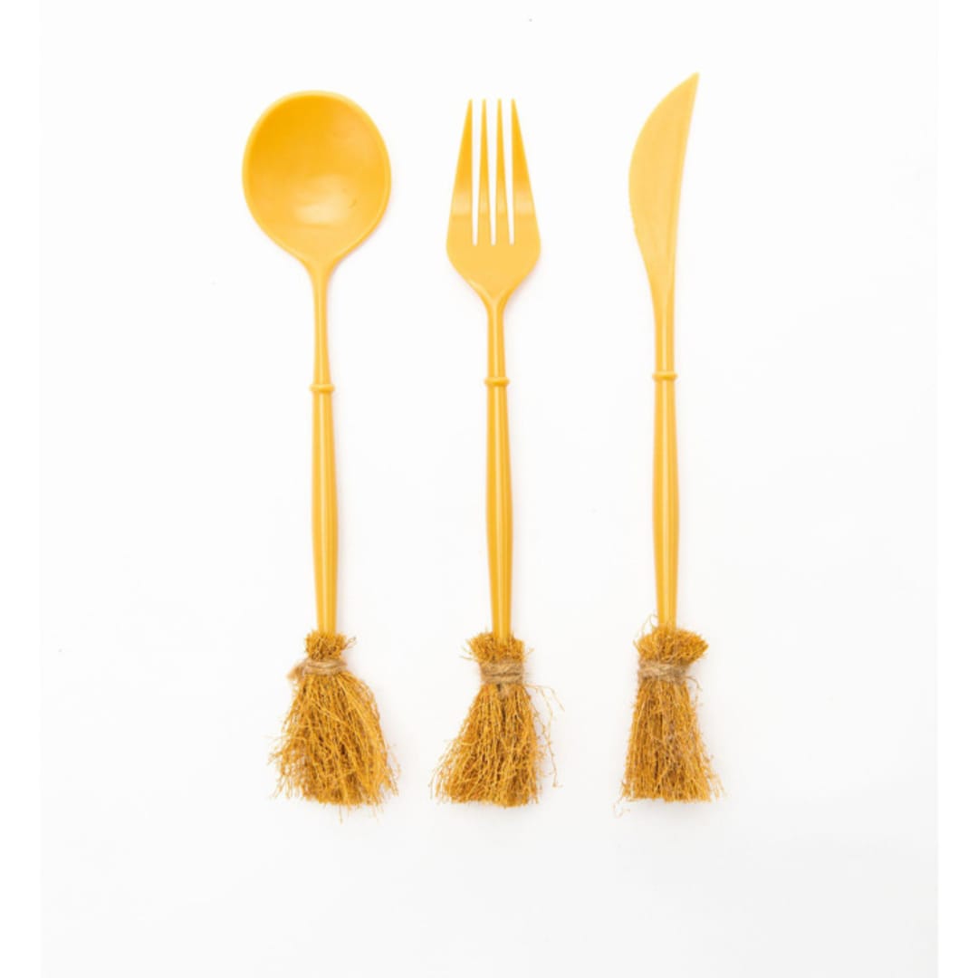 "Halloween Cutlery Set - Pack of 24" - Party Cutlery in orange by MA FÊTE