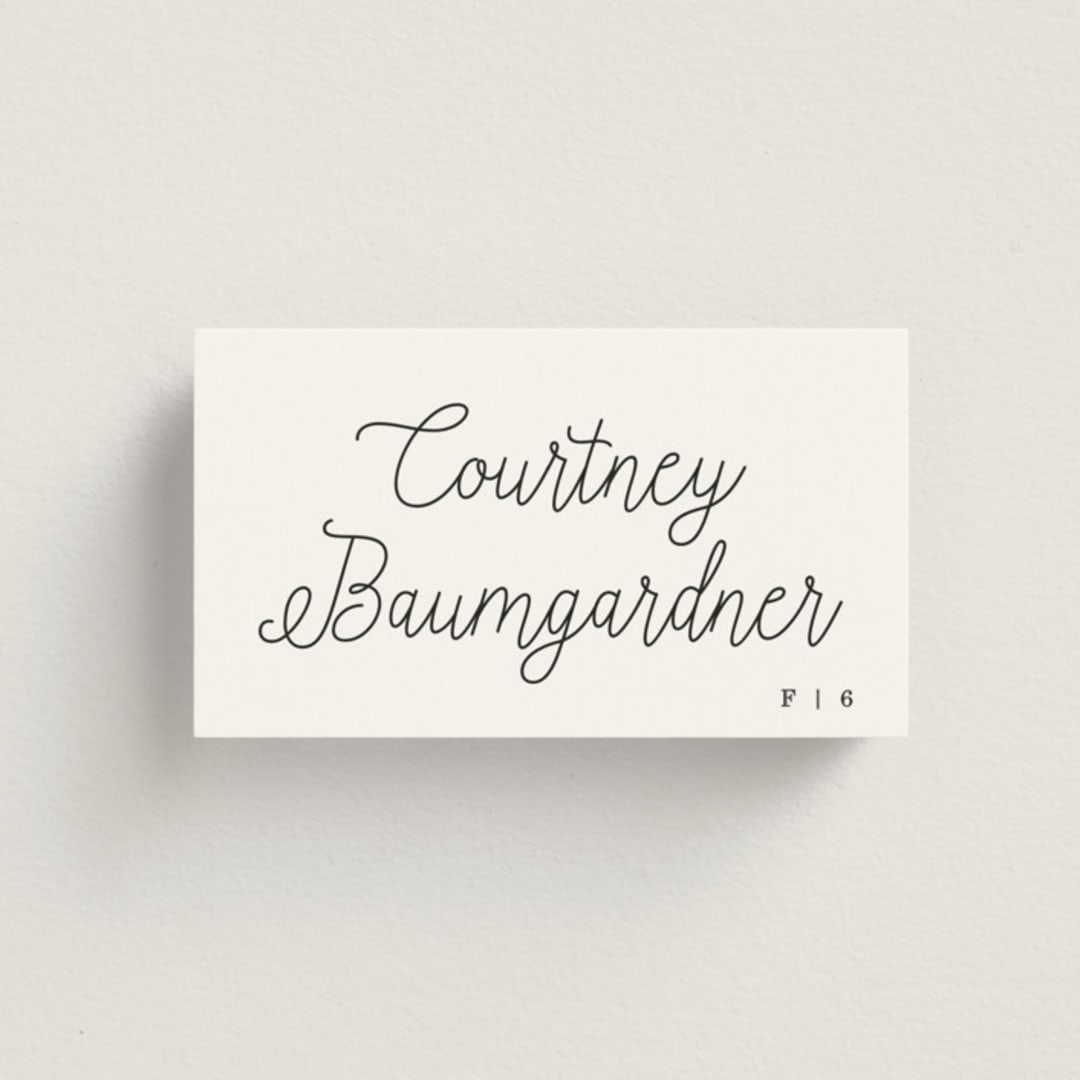 "Note" - Place Cards - Fish in Pearl by Baumbirdy - Front with Free Guest Printing