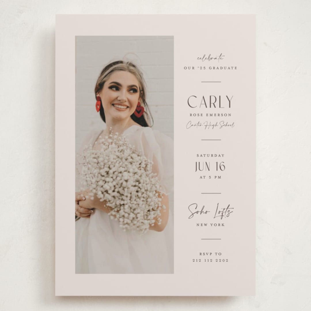 "Let's Celebrate" - Graduation Party Invitations in Elegant by Orasie - Front