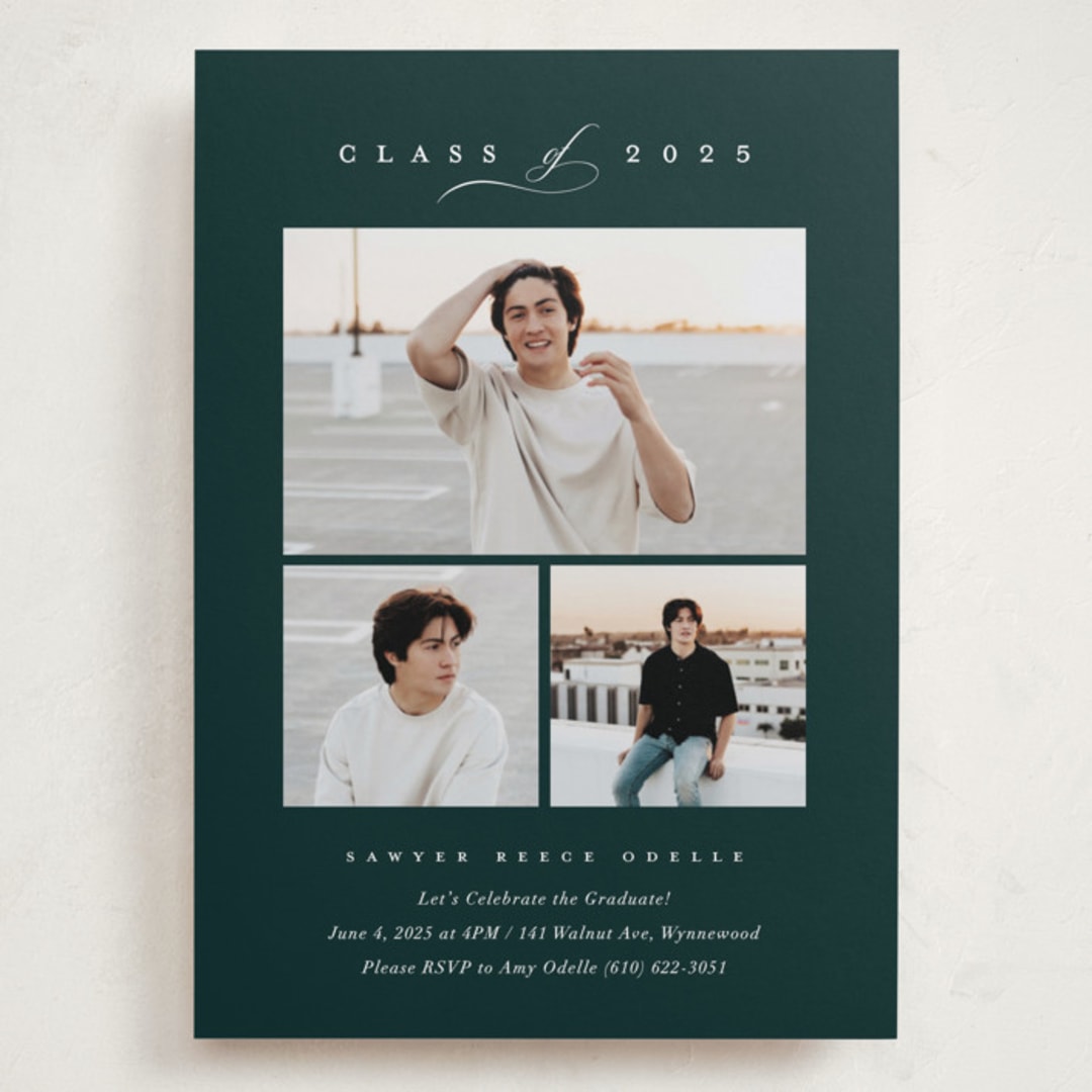 "Multi Classic" - Graduation Party Invitations in Big Sur by Carolyn MacLaren - Front