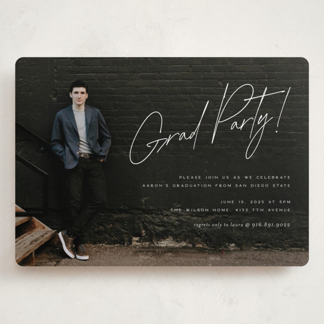 "Written" - Graduation Party Invitations in Cloud by Christie Garcia - Front