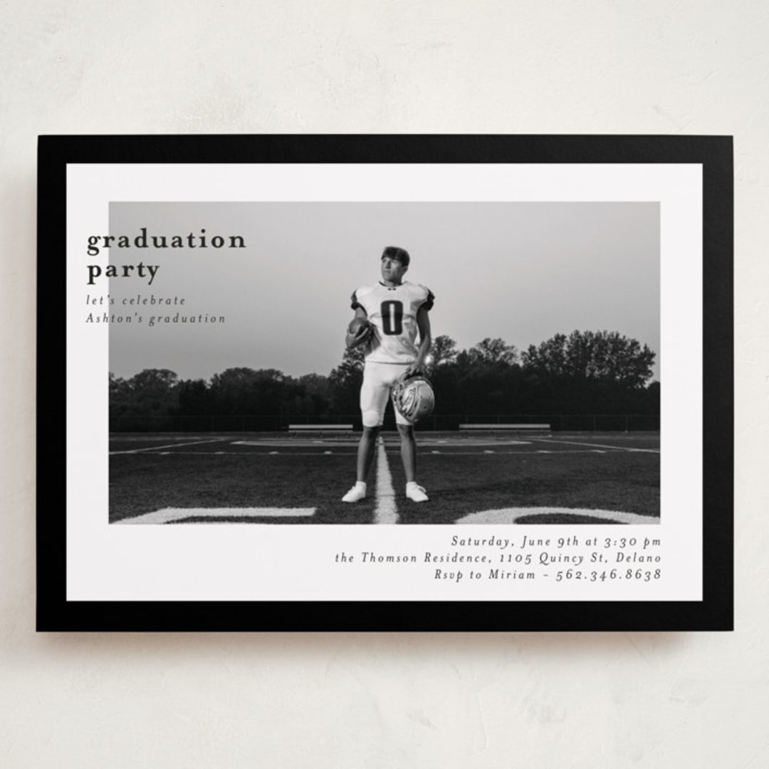 "Naruna" - Graduation Party Invitations in Chalk by Deynaaz Daraei - Front