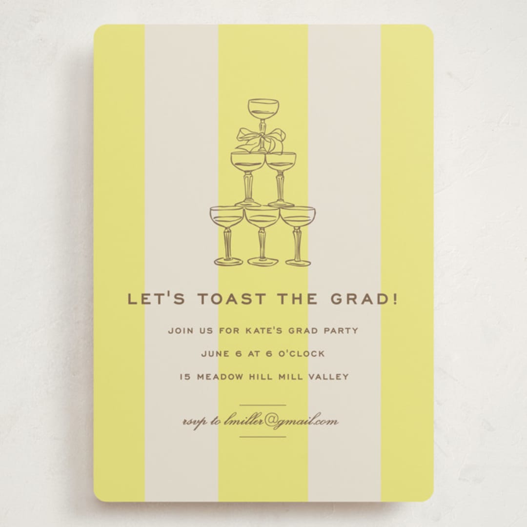 "Campania" - Graduation Party Invitations in Limone by Megan Davis - Front