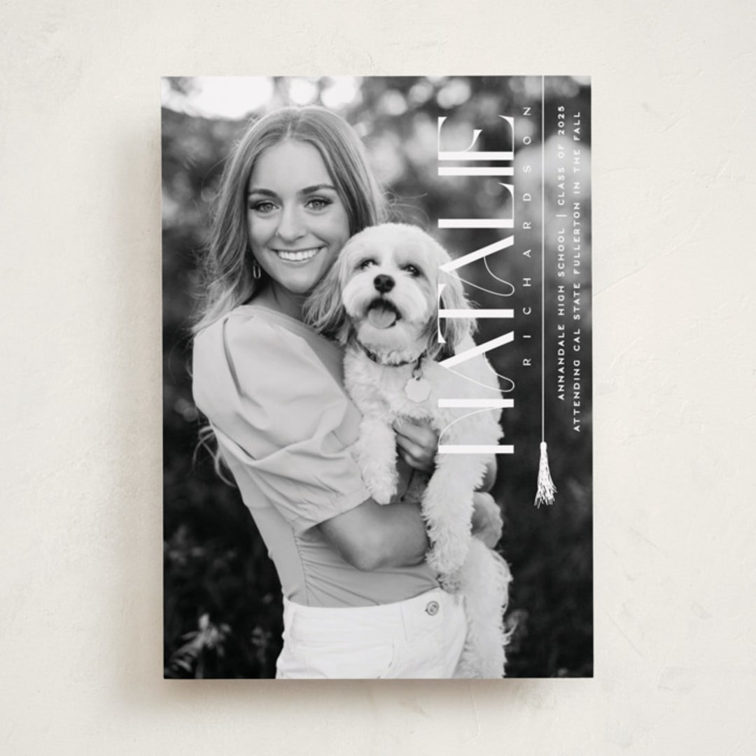 "Colonnade" - Graduation Announcements in Swan by Owl and Toad - Front