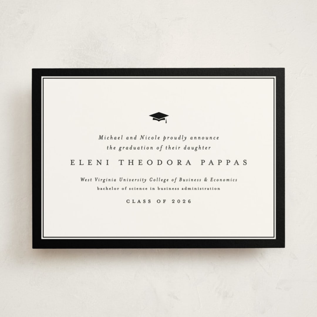 "Gazette" - Graduation Announcements in Newsprint by Lea Delaveris - Front