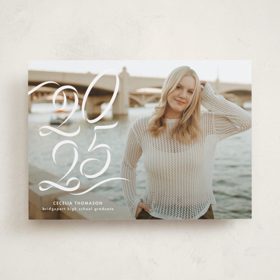 "Ribbon" - Graduation Announcements in Salt by Lea Delaveris - Front