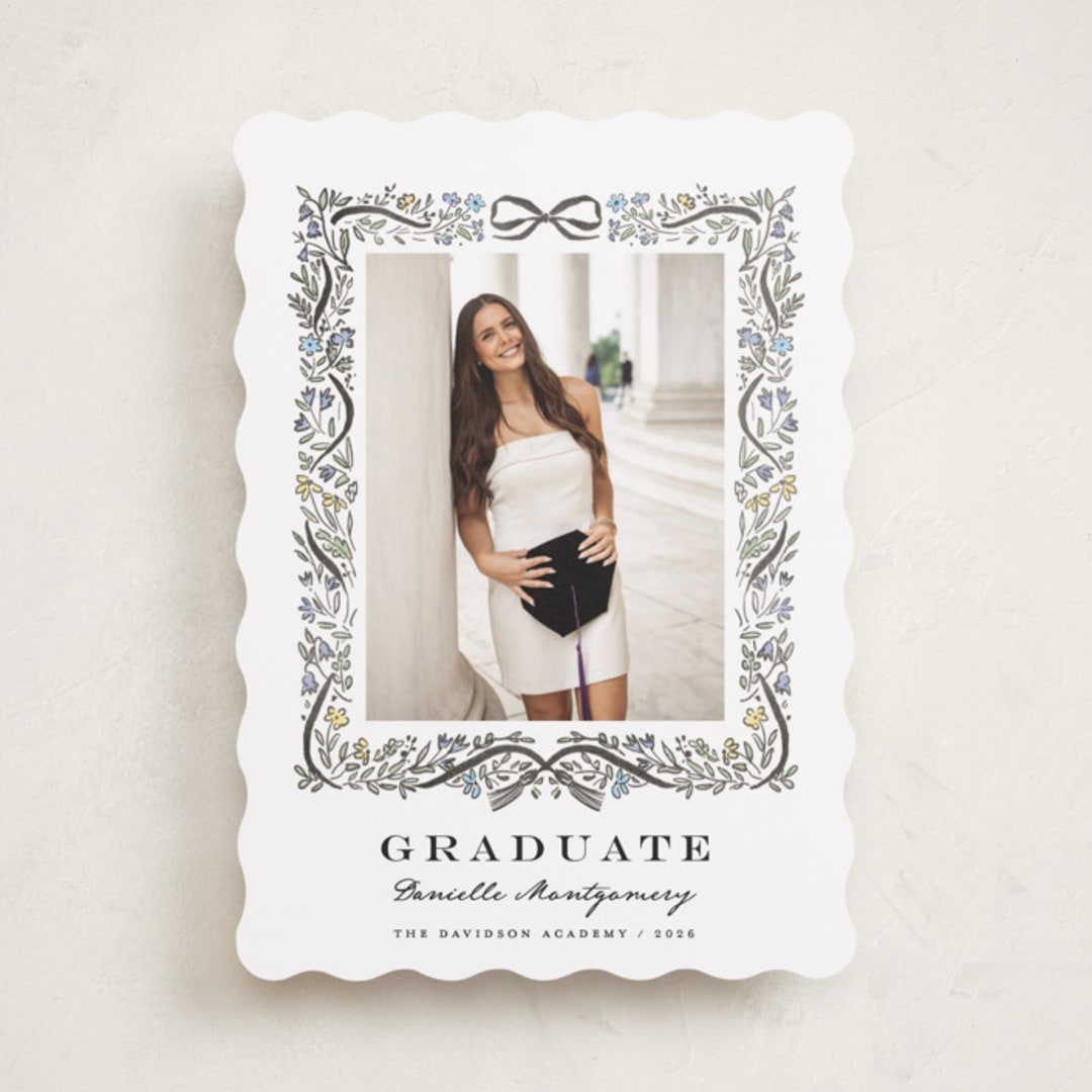 "Floristica" - Graduation Announcements in Ink by Petra Kern - Front