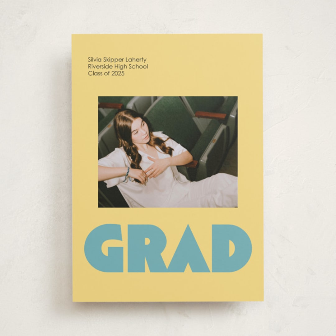 "Bold Baddie" - Graduation Announcements in Legal Pad by Claire - Front