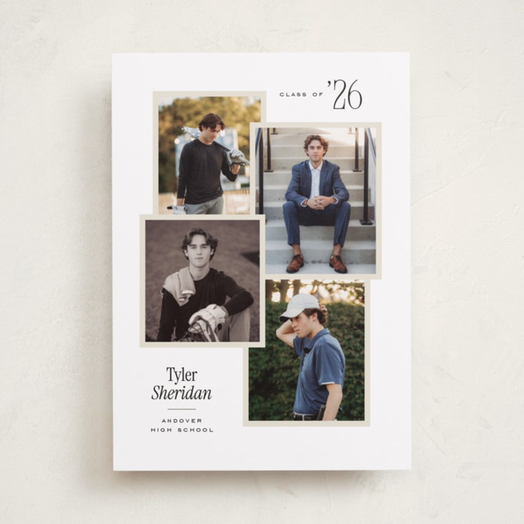 "Seventeen" - Graduation Announcements in Cloud by Jennifer Wick - Front