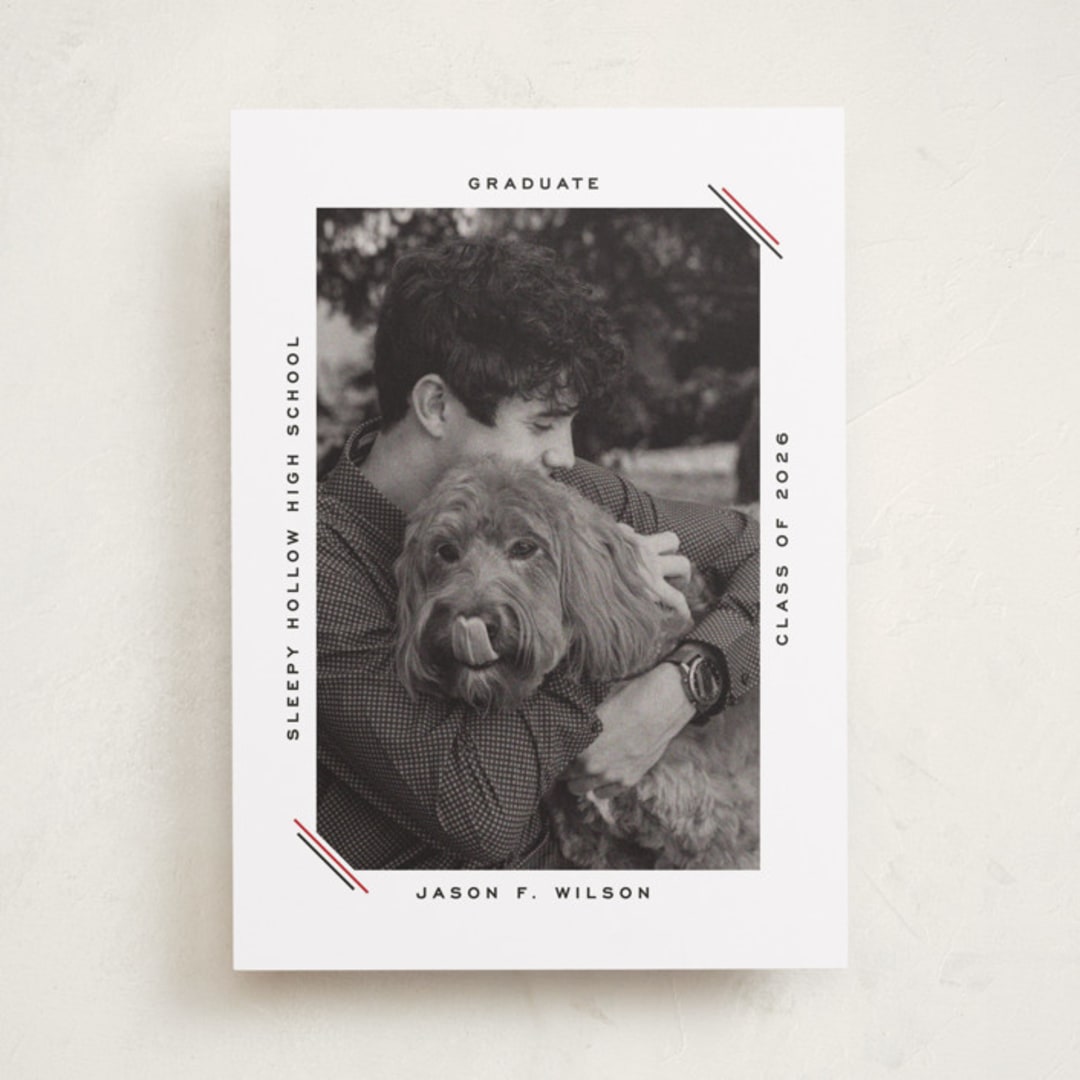 "Color Stripes" - Graduation Announcements in Coal by Claudia Orengo - Front