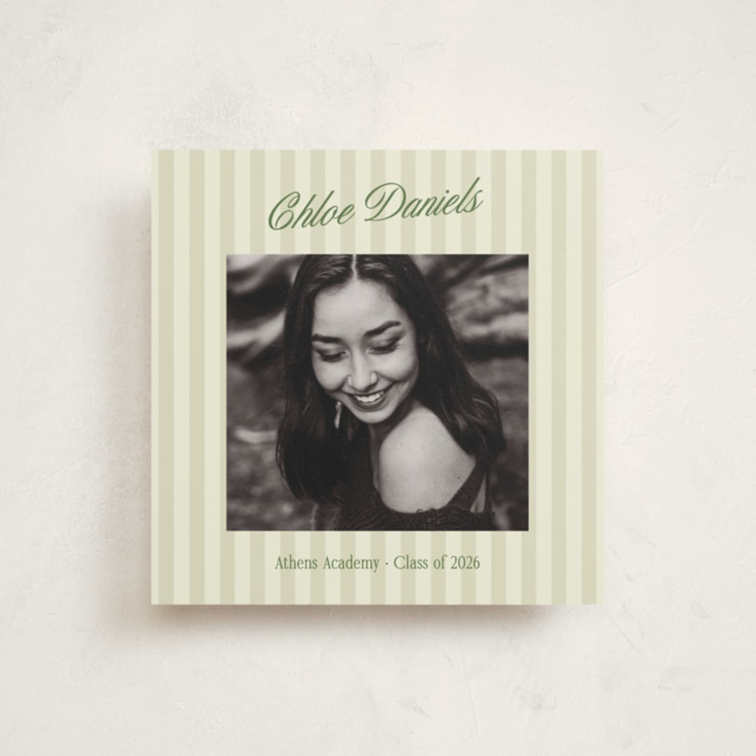 "Certified Success" - Graduation Announcements in Pistachio by Cindy Reynolds - Front