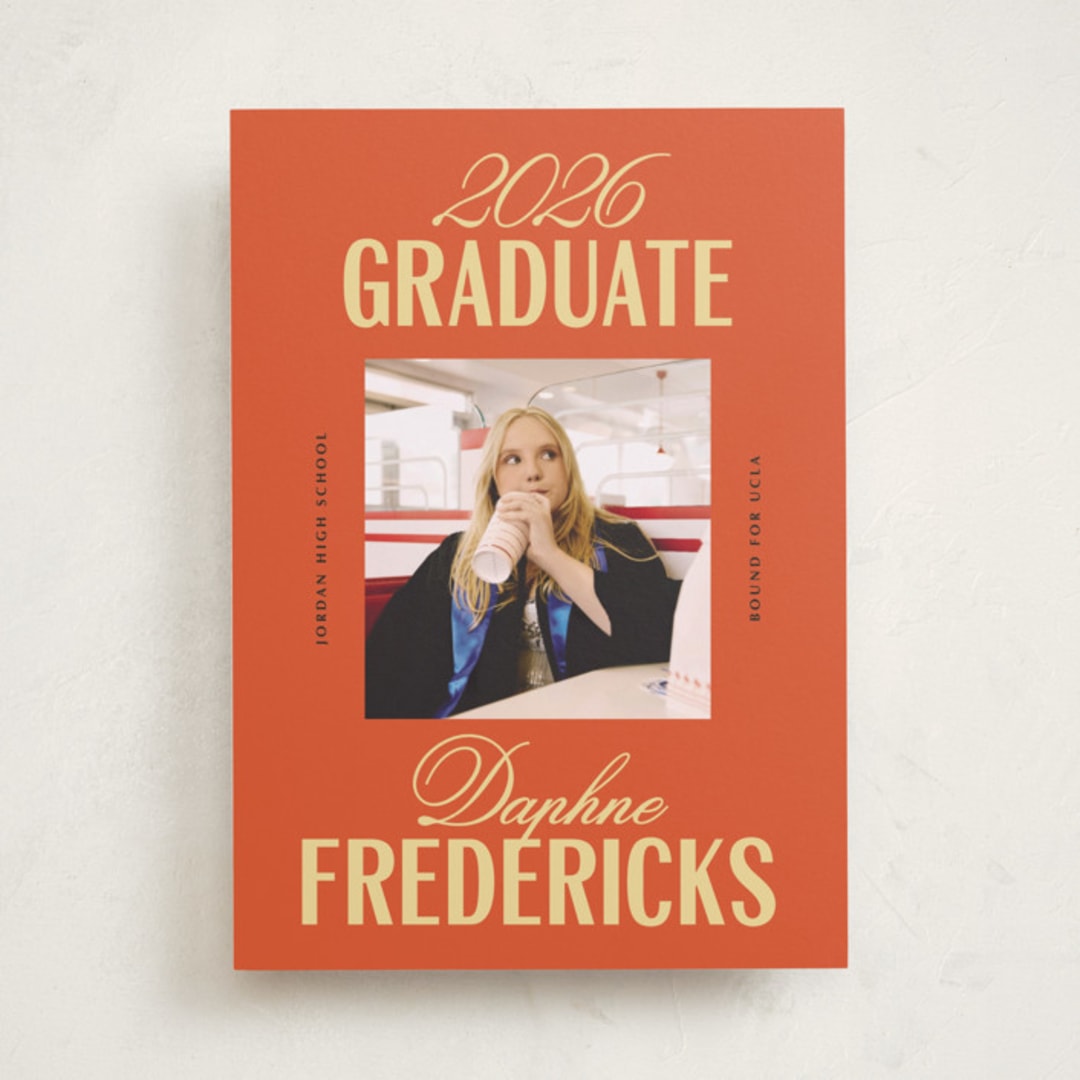 "Modern Bright Star" - Graduation Announcements in Sunshine by Jackie Crawford - Front
