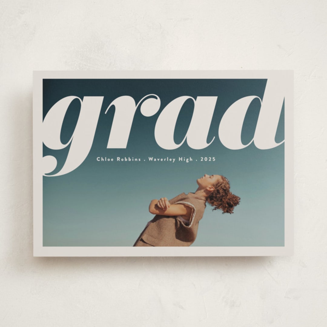 "The Cover" - Graduation Announcements in Mist by Gwen Bedat - Front