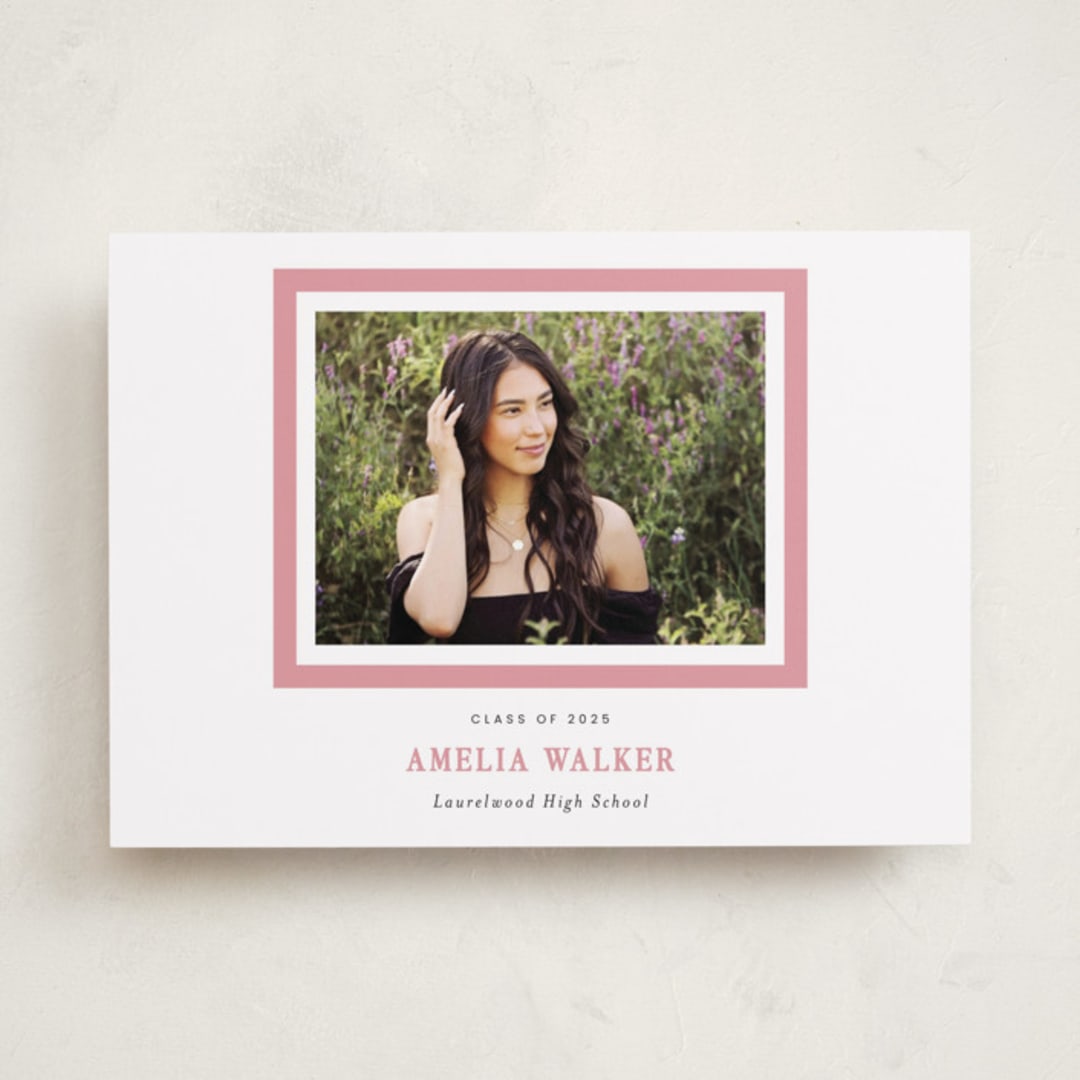 "Charm" - Graduation Announcements in Peony by Sara Hicks Malone - Front