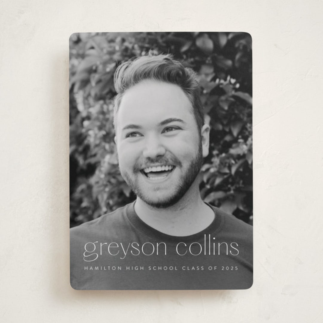 "Understated" - Graduation Announcements in Salt by Ekko Studio - Front