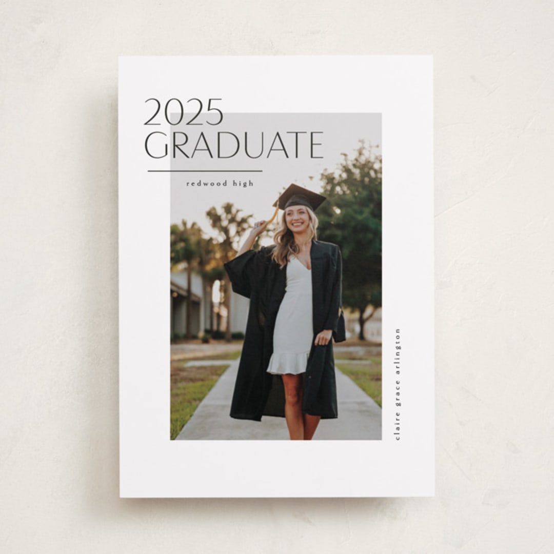 "Cornered" - Graduation Announcements in Silk by Kelly Schmidt - Front