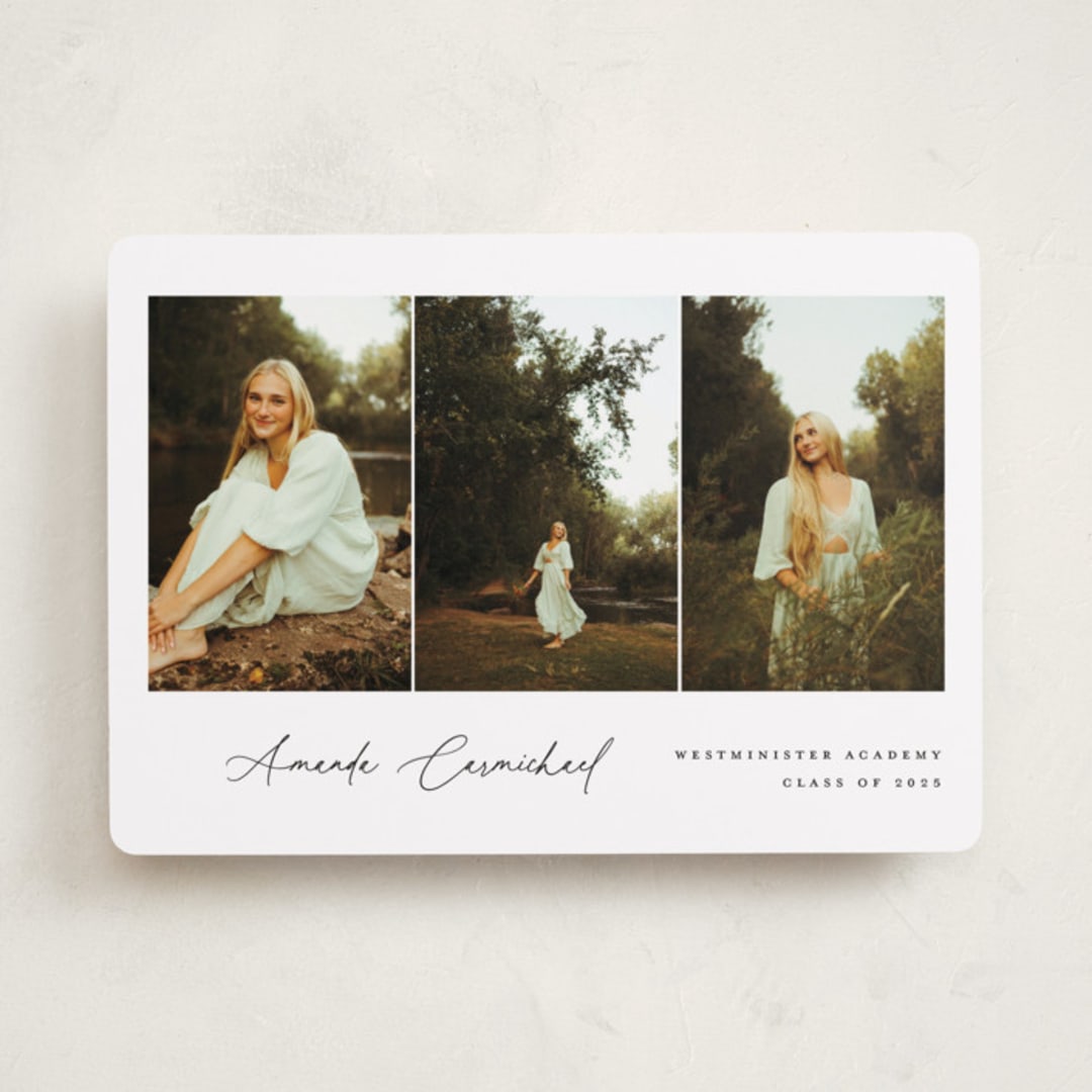 "The Trio" - Graduation Announcements in Onyx by Benita Crandall - Front