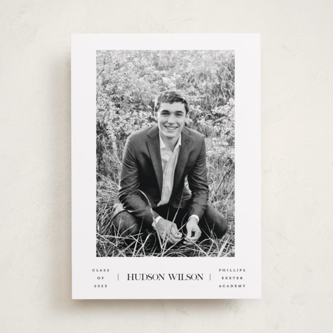 "Collegiate" - Graduation Announcements in Onyx by Benita Crandall - Front