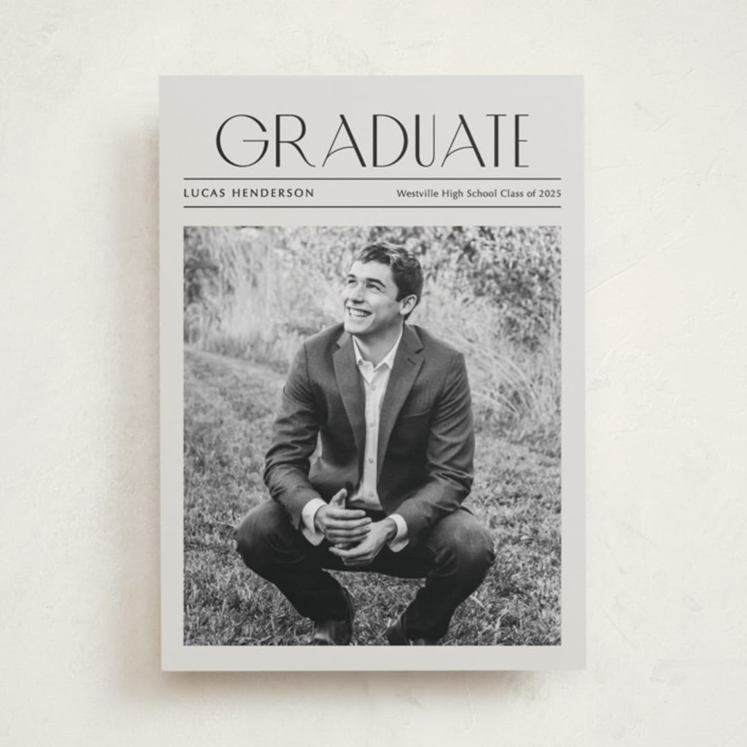 "newspaper" - Graduation Announcements in Newsprint by Kaydi Bishop - Front