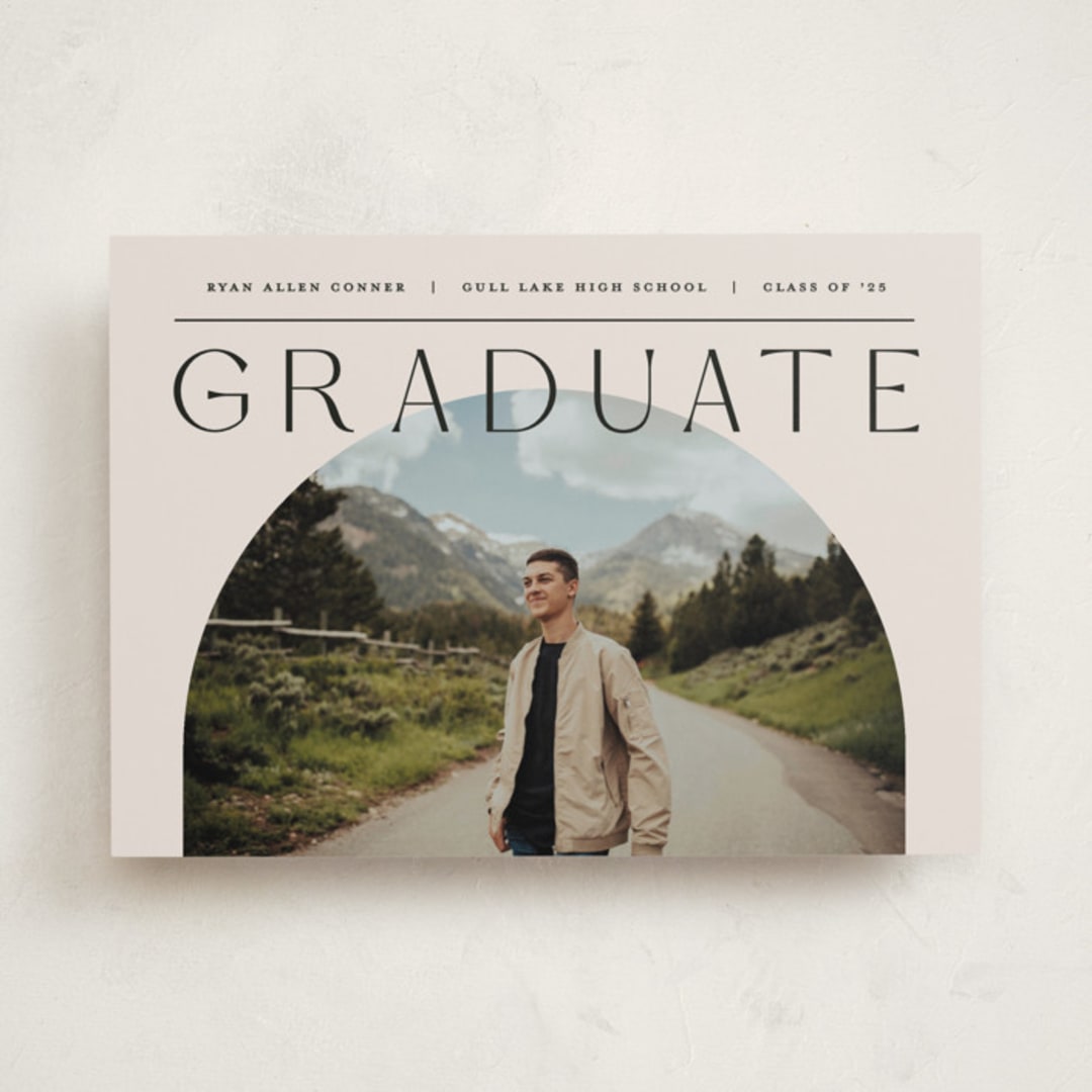 "Vision" - Graduation Announcements in Ivory by Pixel and Hank - Front