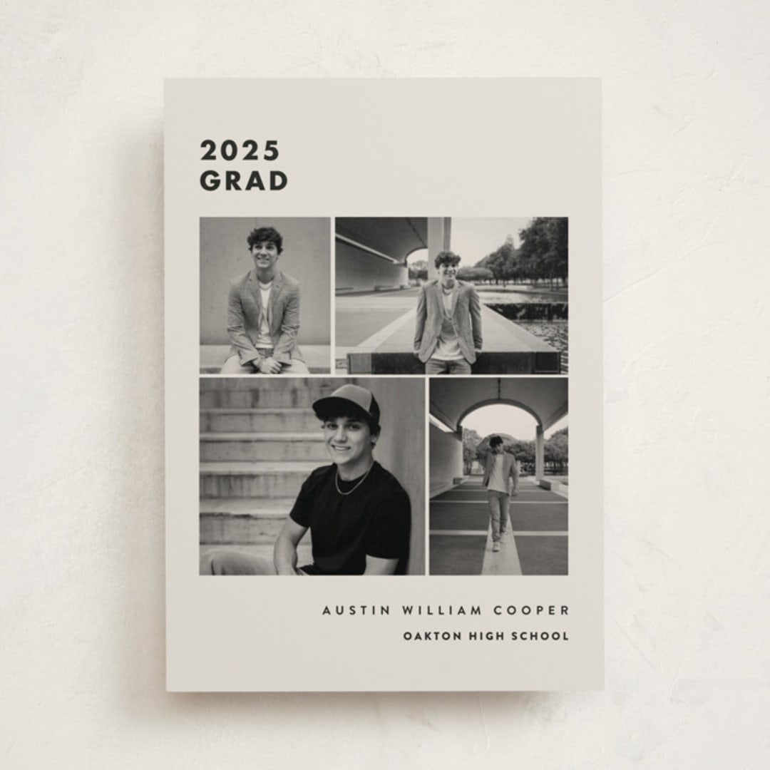 "Fourth Quarter" - Graduation Announcements in Sandstone by Olivia Raufman - Front