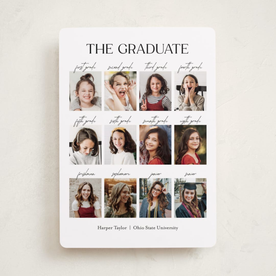 "Best Year" - Graduation Announcements in Moon by Olivia Williams - Front