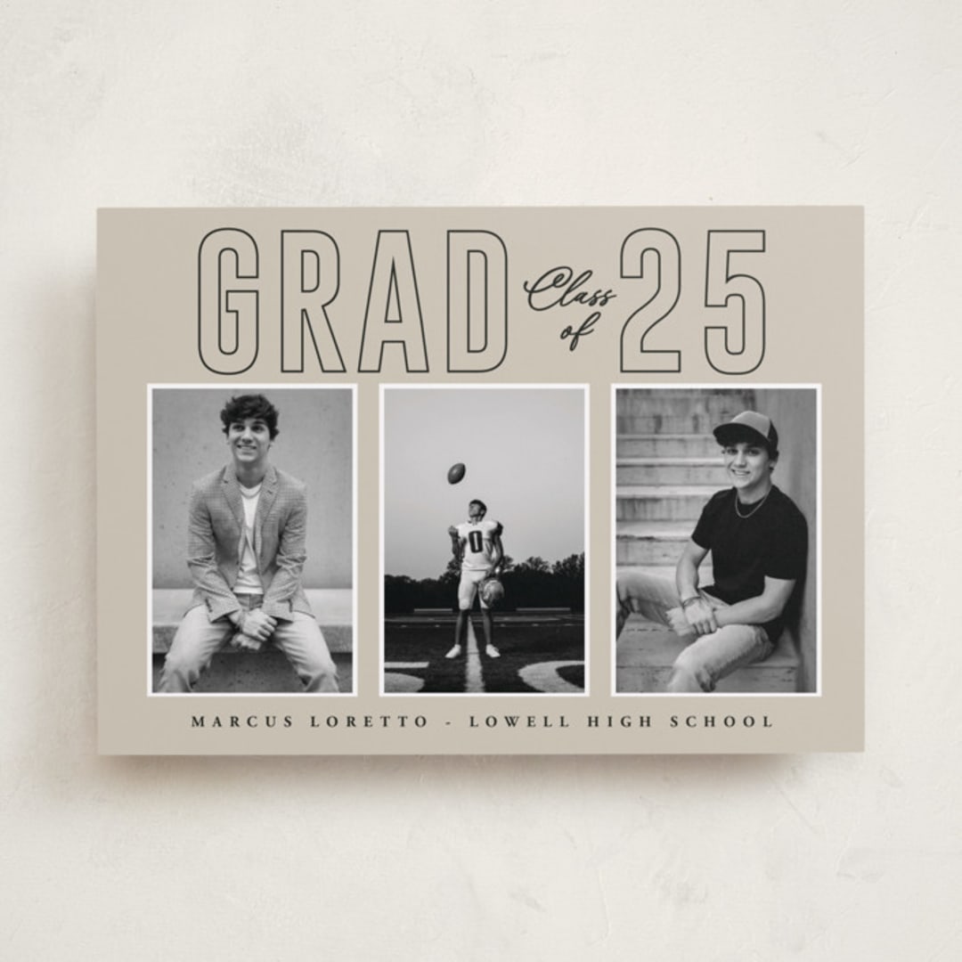 "High Score" - Graduation Announcements in Vanilla by Sherley Ferreira - Front