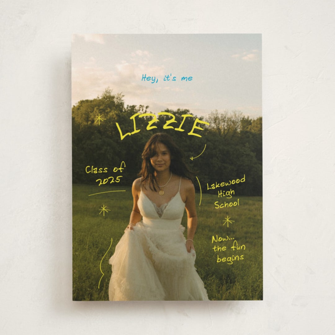 "Funtime" - Graduation Announcements in Lemon by Helena Vitto - Front