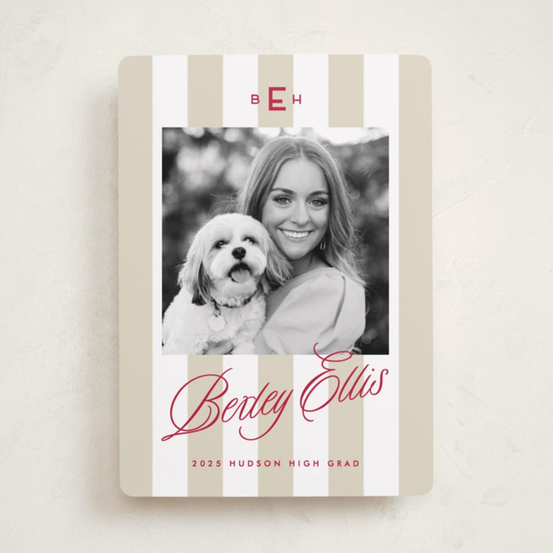 "Bexley" - Graduation Announcements in Parchment by Susan Zinader - Front