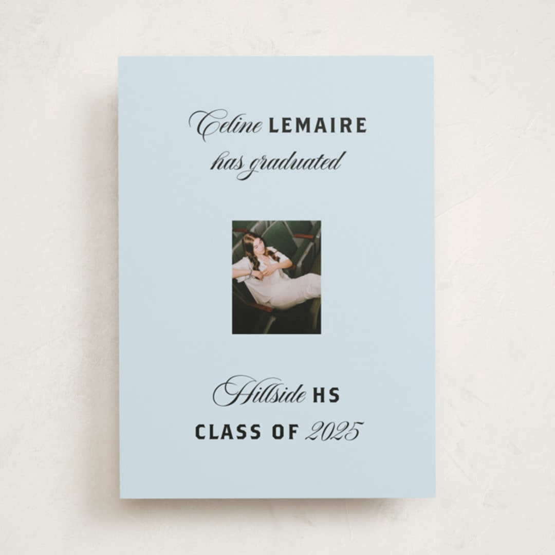 "Popular" - Graduation Announcements in Sky by Claire - Front