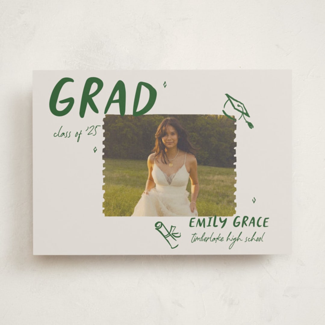 "Playful" - Graduation Announcements in Avocado by Vera Lim - Front