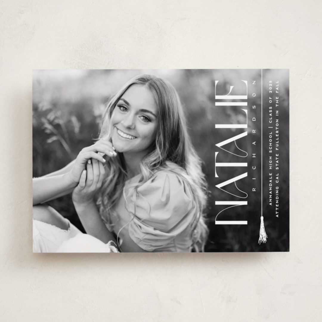 "Colonnade" - Graduation Announcements in Swan by Owl and Toad - Front