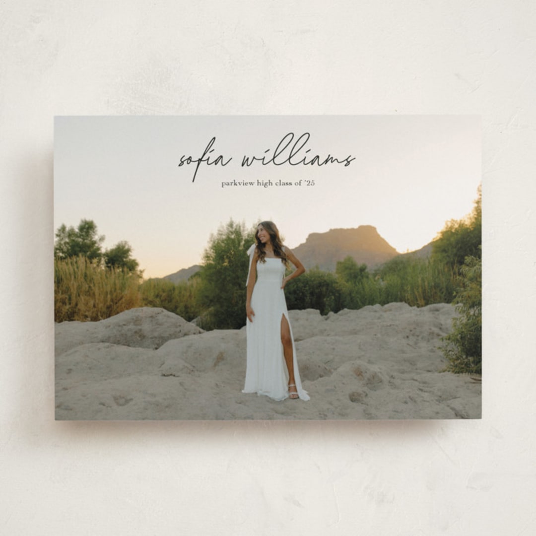 "high script" - Graduation Announcements in Onyx by Eric Ransom - Front