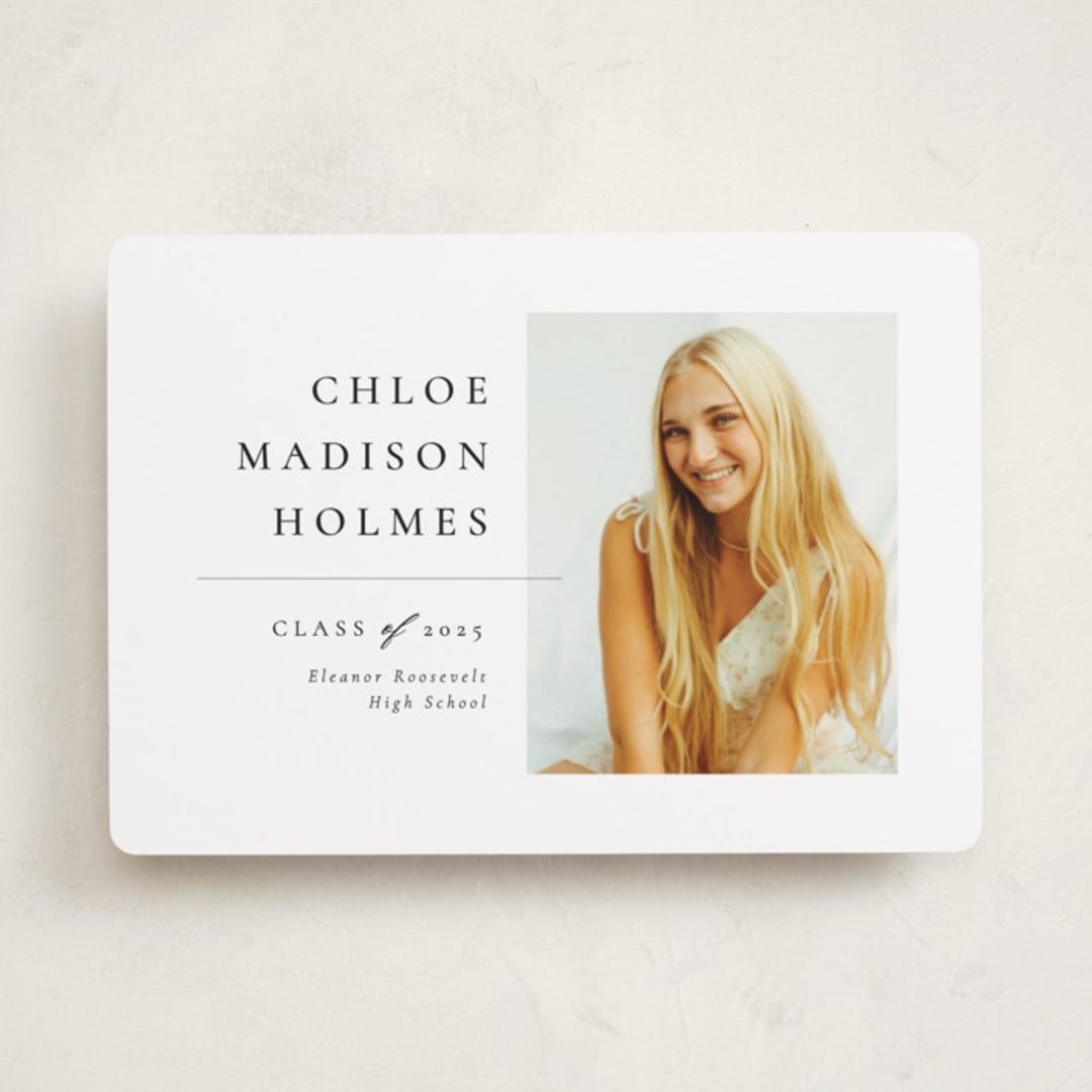"Divided" - Graduation Announcements in Snow by Meggy Masters - Front