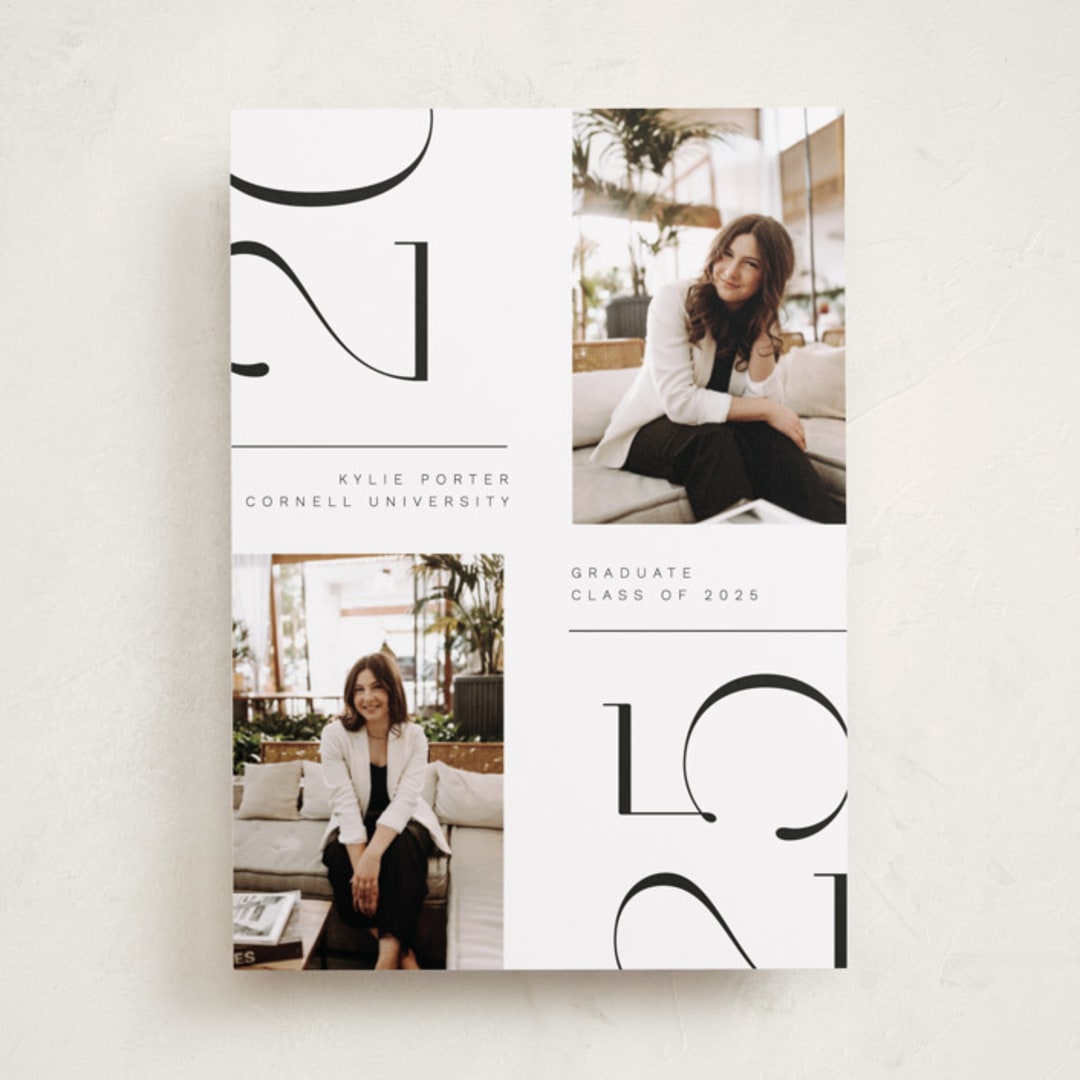 "Trim Edges" - Graduation Announcements in Pearl by David Michuki - Front